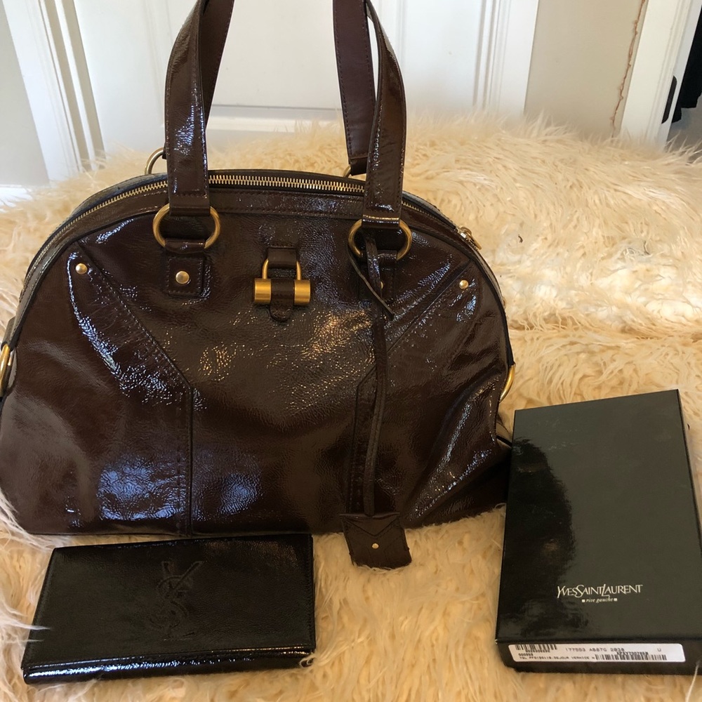 Authentic Ysl Rive Gauche Handbag And Wallet - image 1
